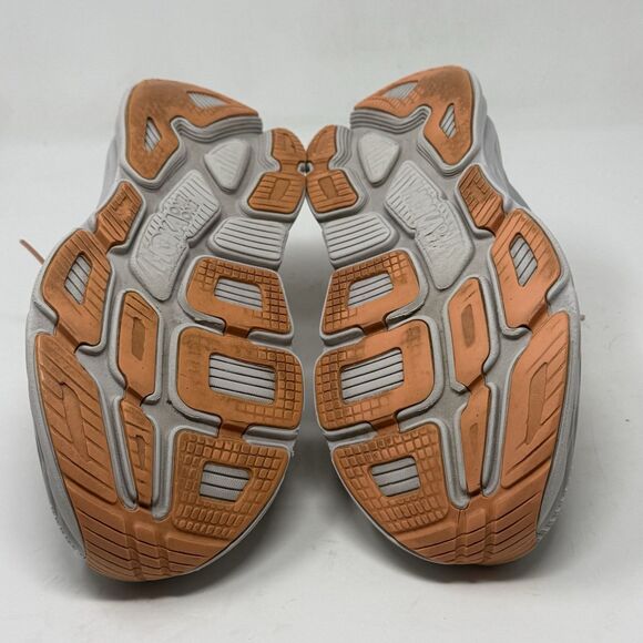 Hoka One One Bondi 7 Womens 7.5 Gray Orange Lightweight Running Shoes Sneakers - Picture 16 of 16